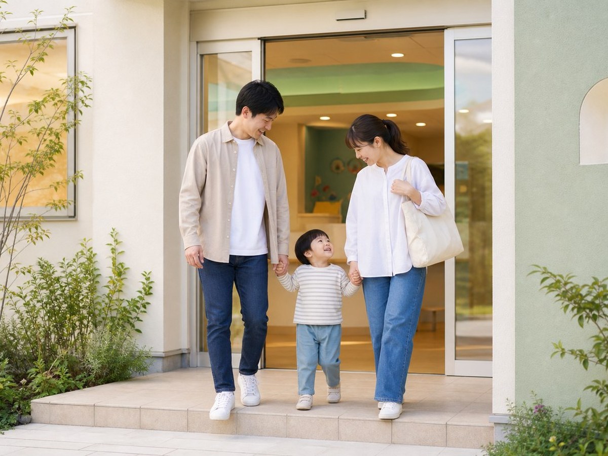 診察後の案内を思わせる明るい診療室